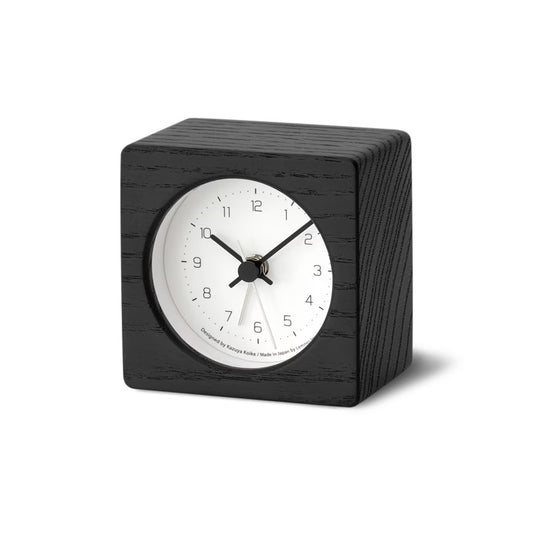 Lemnos NEUT Japanese Designer Alarm Clock - Black