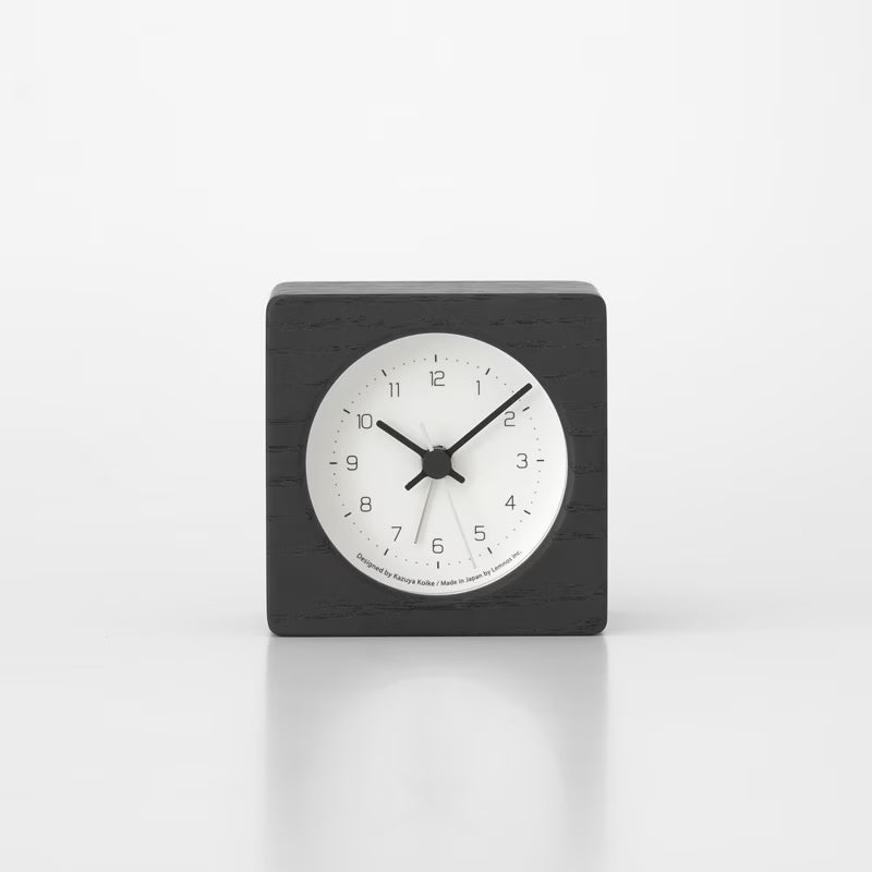 Lemnos NEUT Japanese Designer Alarm Clock - Black