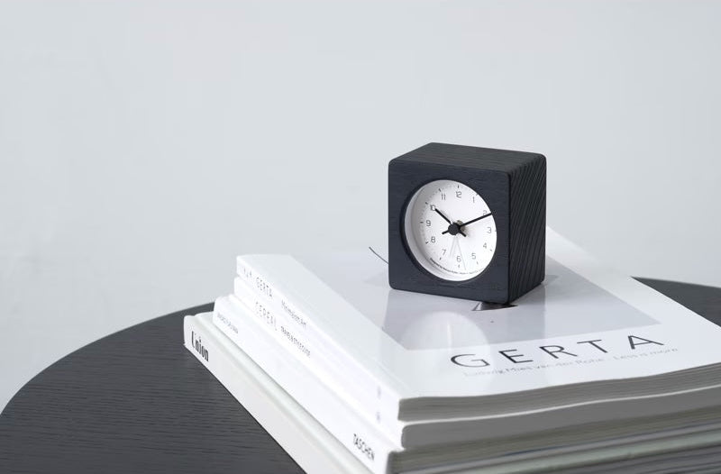 Lemnos NEUT Japanese Designer Alarm Clock - Black