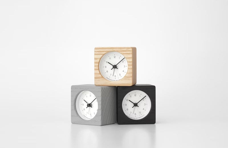 Lemnos NEUT Japanese Designer Alarm Clock - Natural