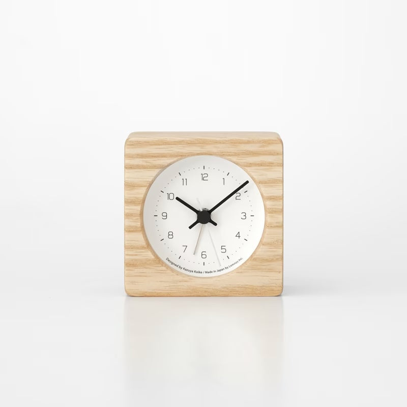 Lemnos NEUT Japanese Designer Alarm Clock - Natural