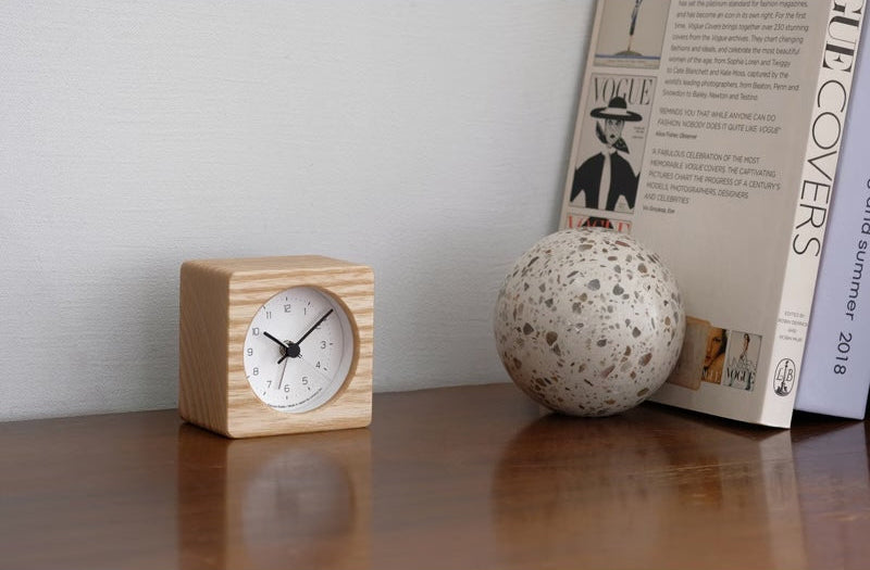 Lemnos NEUT Japanese Designer Alarm Clock - Natural
