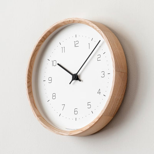 Lemnos NEUT Japanese Designer Wall Clock - Natural