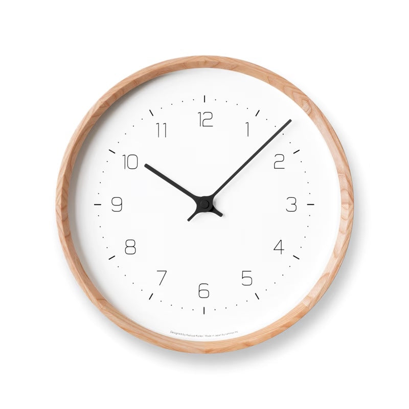 Lemnos NEUT Japanese Designer Wall Clock - Natural