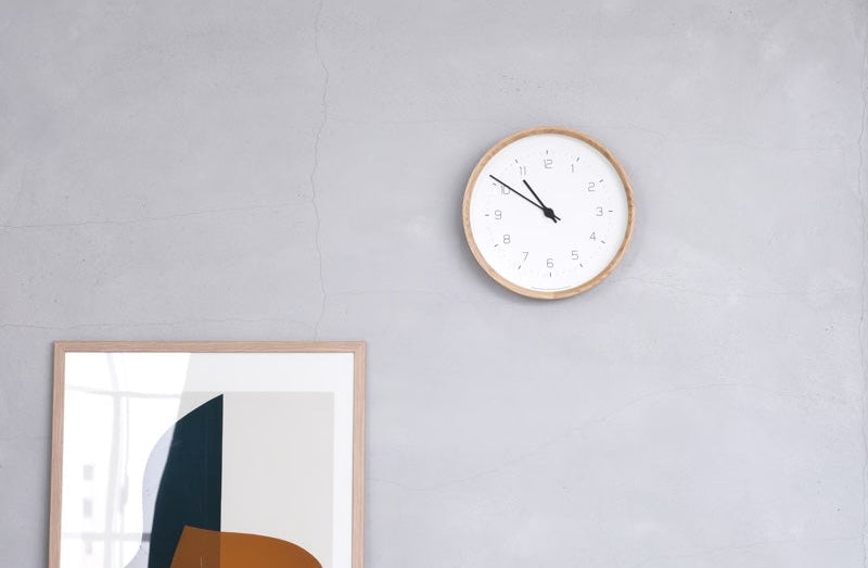 Lemnos NEUT Japanese Designer Wall Clock - Natural