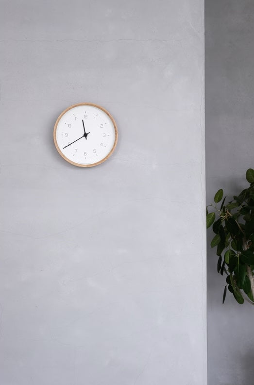 Lemnos NEUT Japanese Designer Wall Clock - Natural
