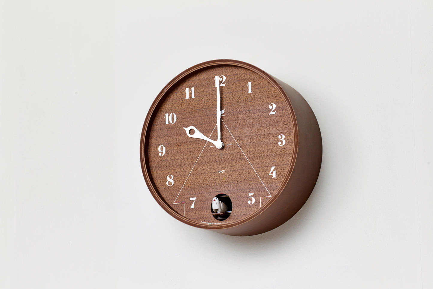 Lemnos PACE Japanese Designer Cuckoo Wall Clock - Brown