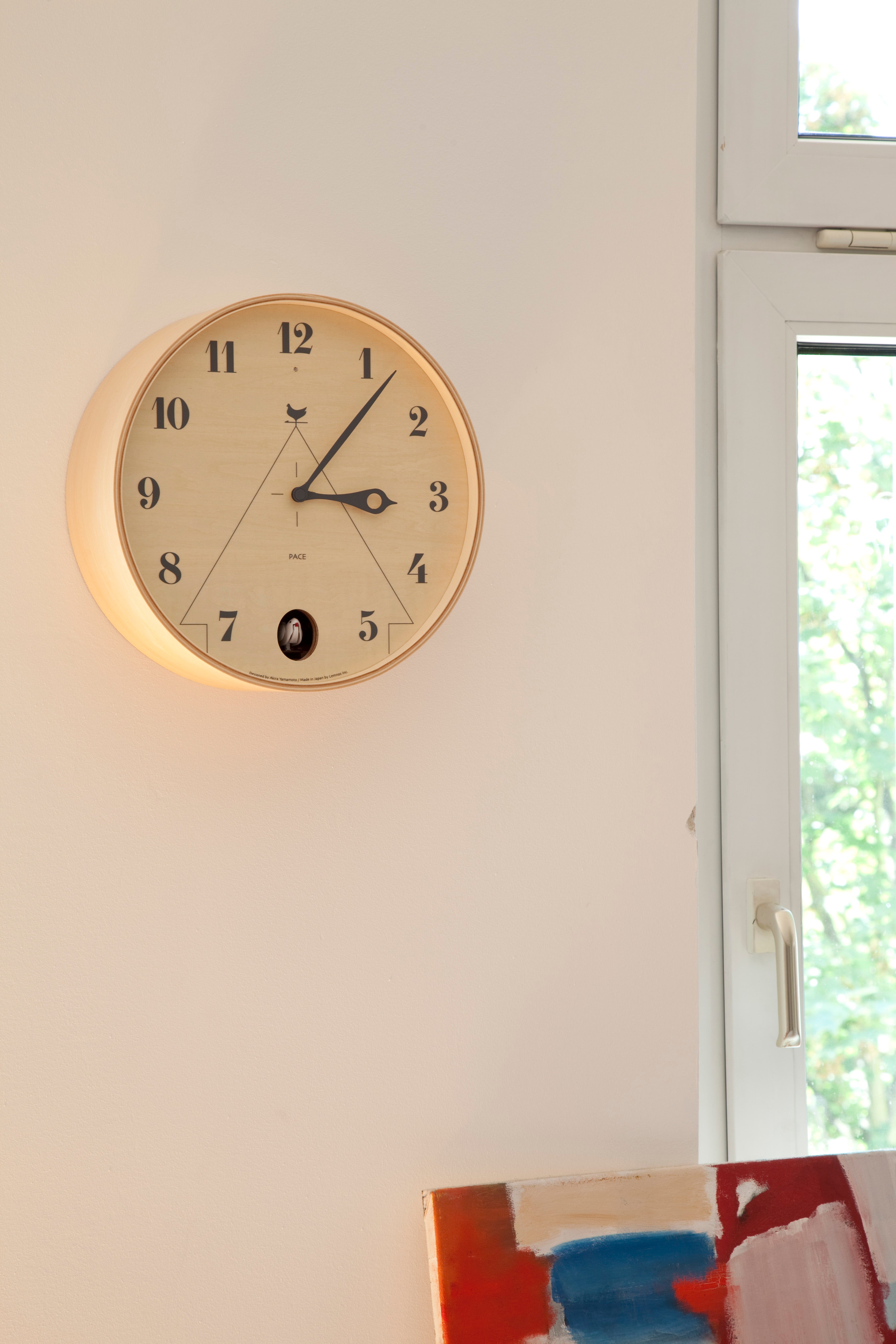 Lemnos PACE Japanese Designer Cuckoo Wall Clock - Natural – Made