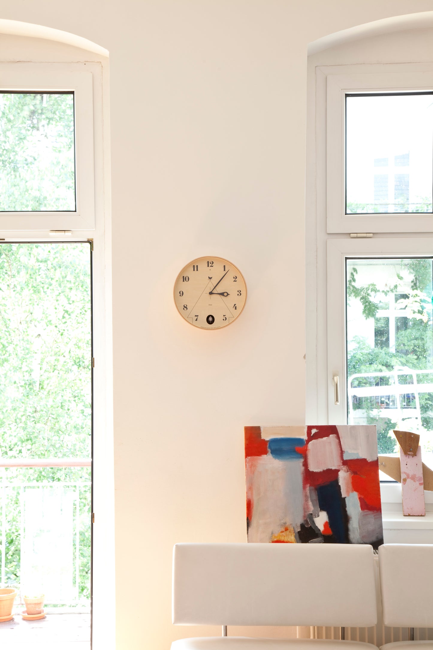 Lemnos PACE Japanese Designer Cuckoo Wall Clock - Brown