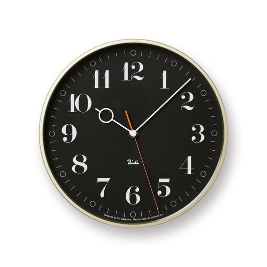 Lemnos RIKI Ring Japanese Designer Wall Clock - Black