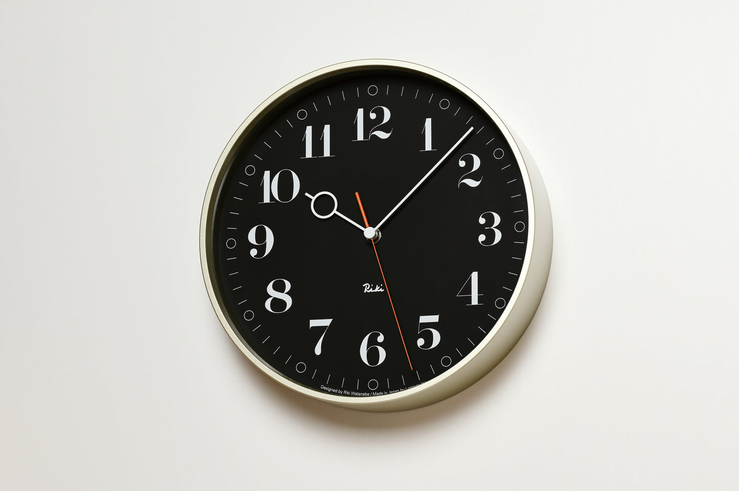 Lemnos RIKI Ring Japanese Designer Wall Clock - Black