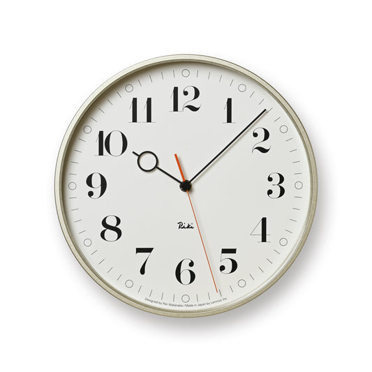 Lemnos RIKI Ring Japanese Designer Wall Clock - White