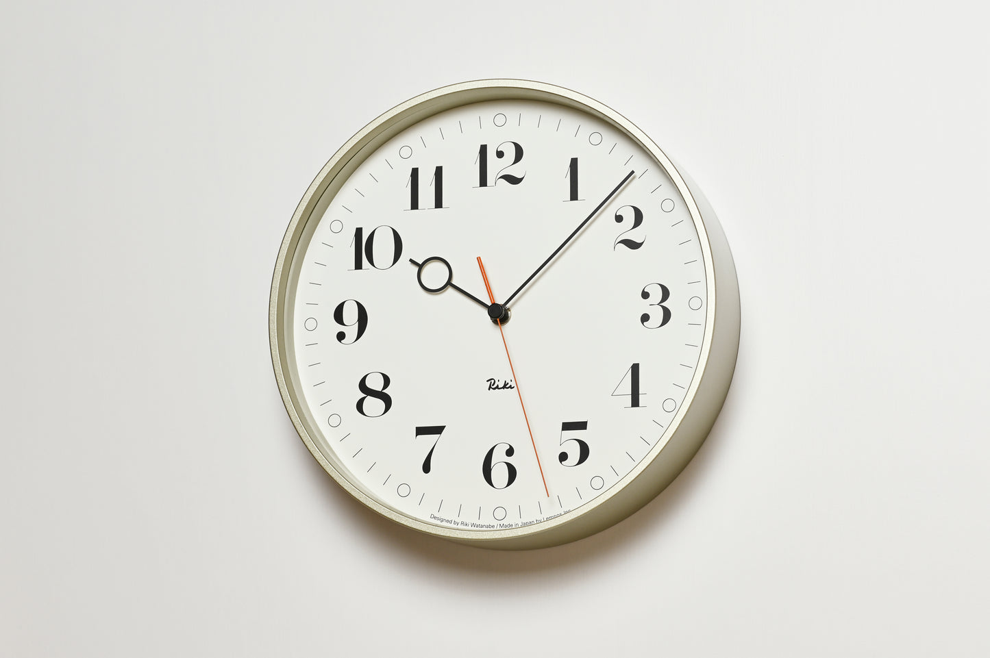 Lemnos RIKI Ring Japanese Designer Wall Clock - White