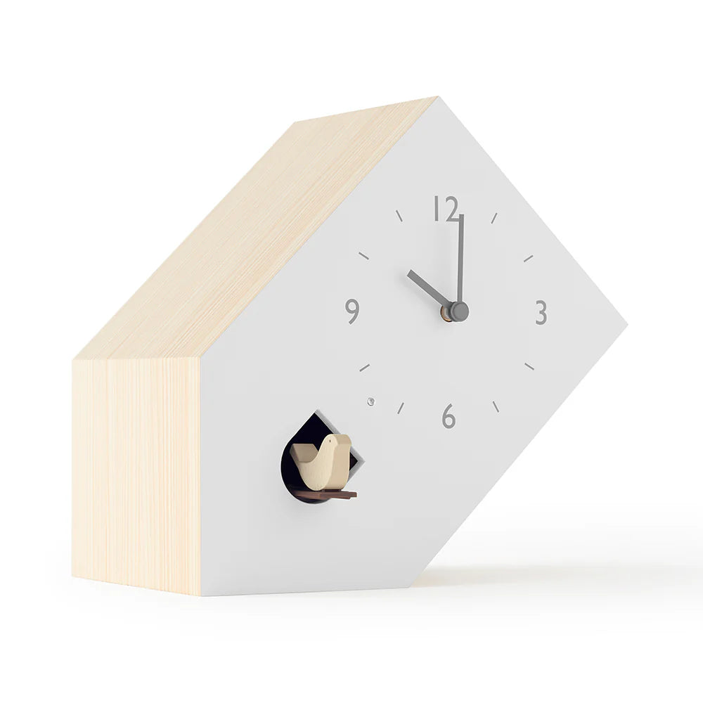 Lemnos Tilt Cuckoo Clock by nendo