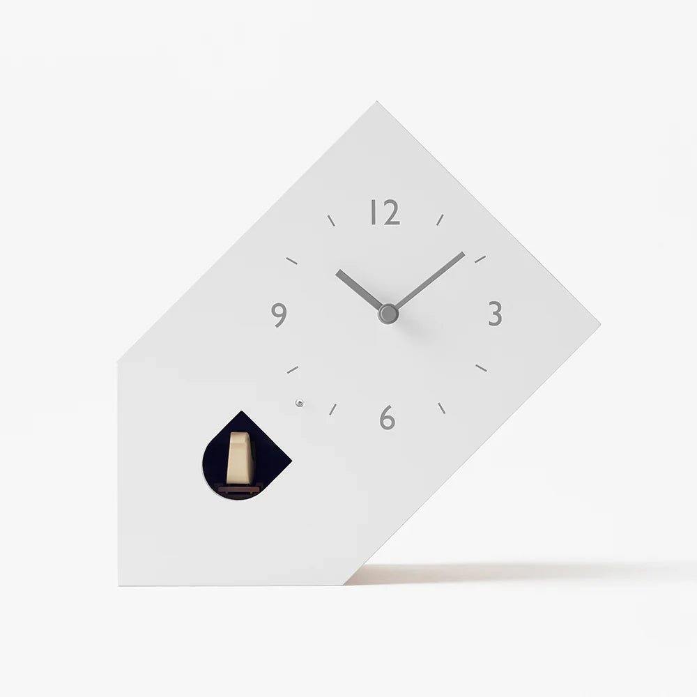 Lemnos Tilt Cuckoo Clock by nendo