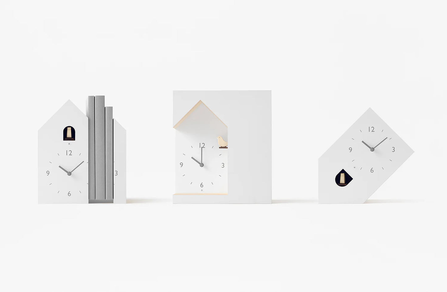 Lemnos Tilt Cuckoo Clock by nendo