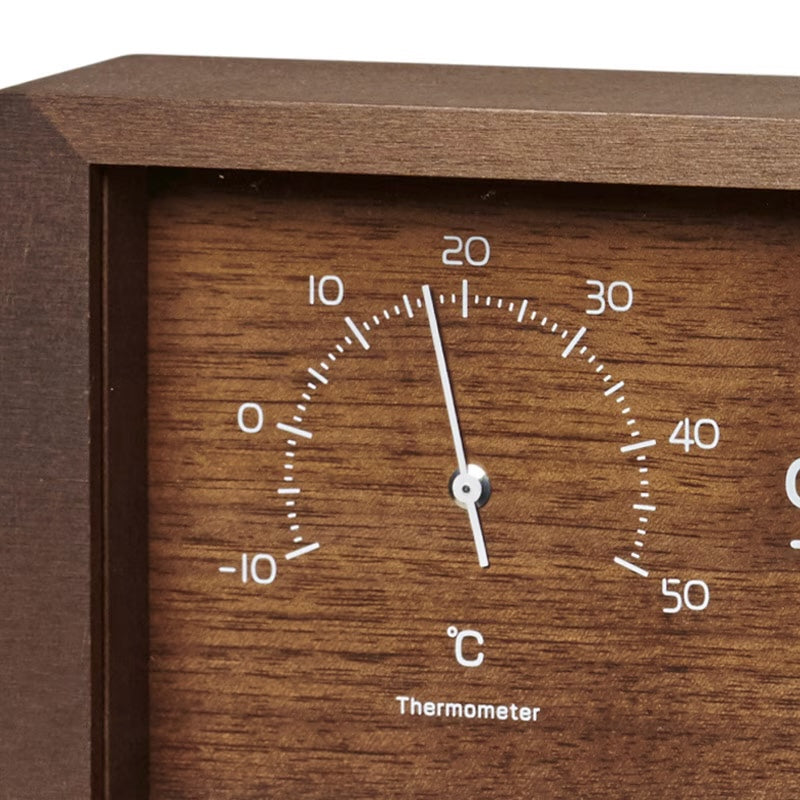 Lemnos Yokan Japanese Designer Desk Clock - Brown