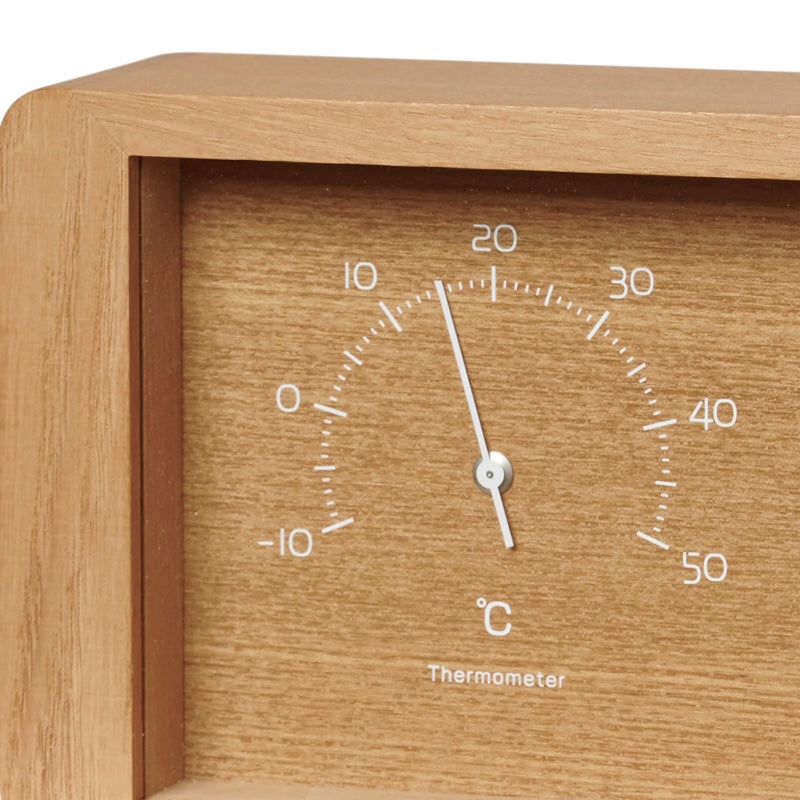 Lemnos Yokan Japanese Designer Desk Clock - Natural