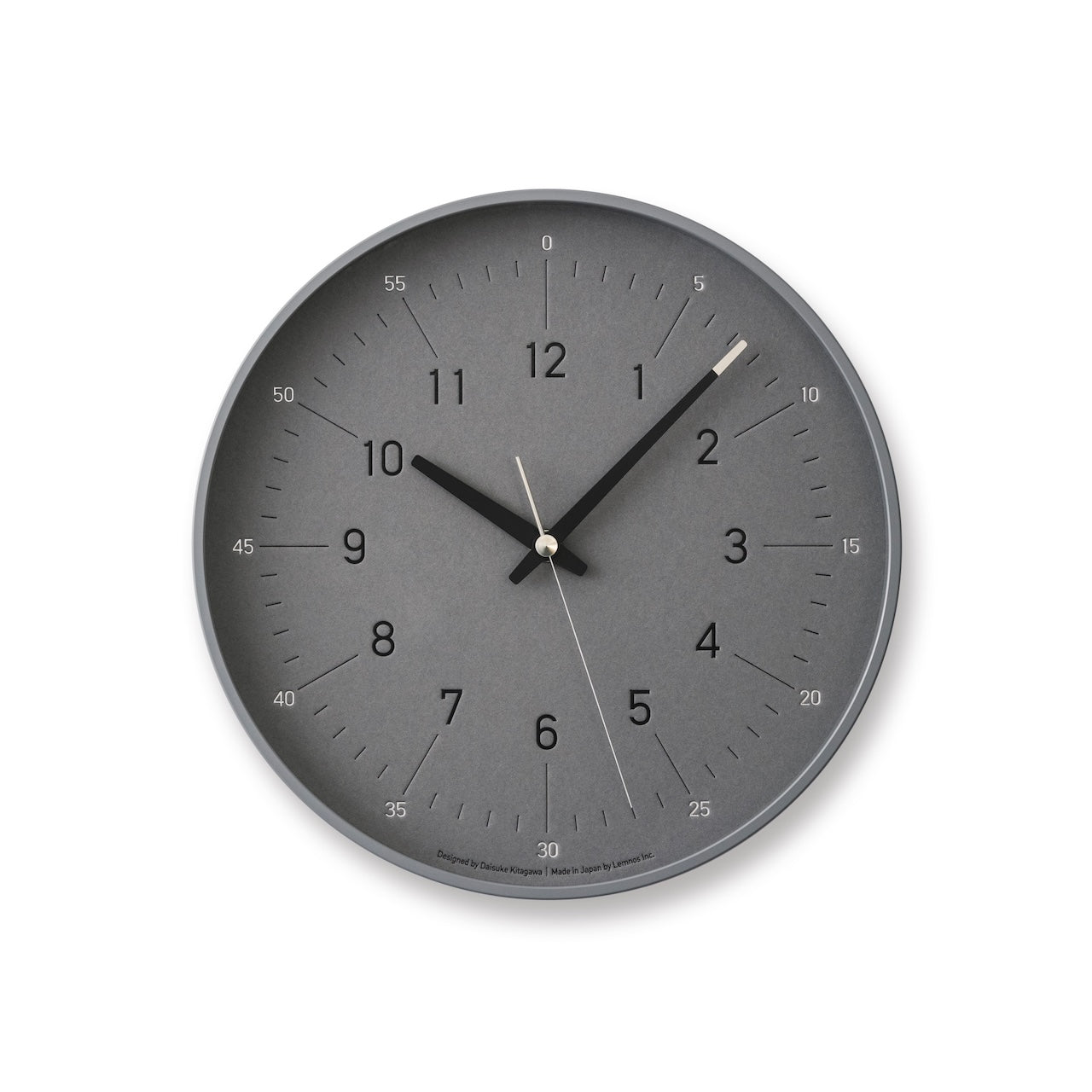 Lemnos essent Japanese Designer Wall Clock - Grey – Made In Japan UK
