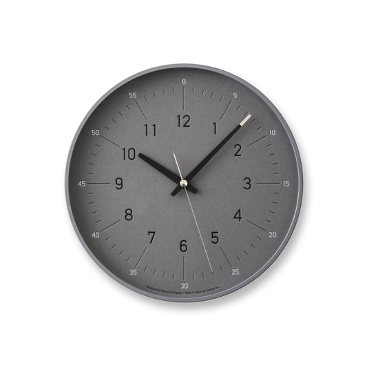 Lemnos essent Japanese Designer Wall Clock - Grey