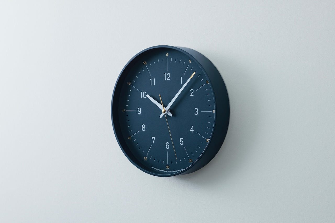 Lemnos essent Japanese Designer Wall Clock - Navy