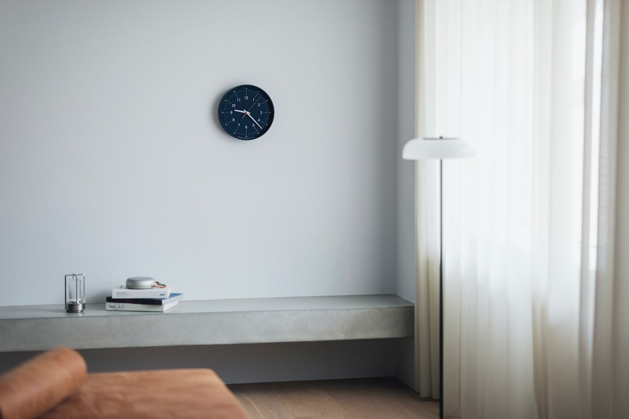 Lemnos essent Japanese Designer Wall Clock - Navy