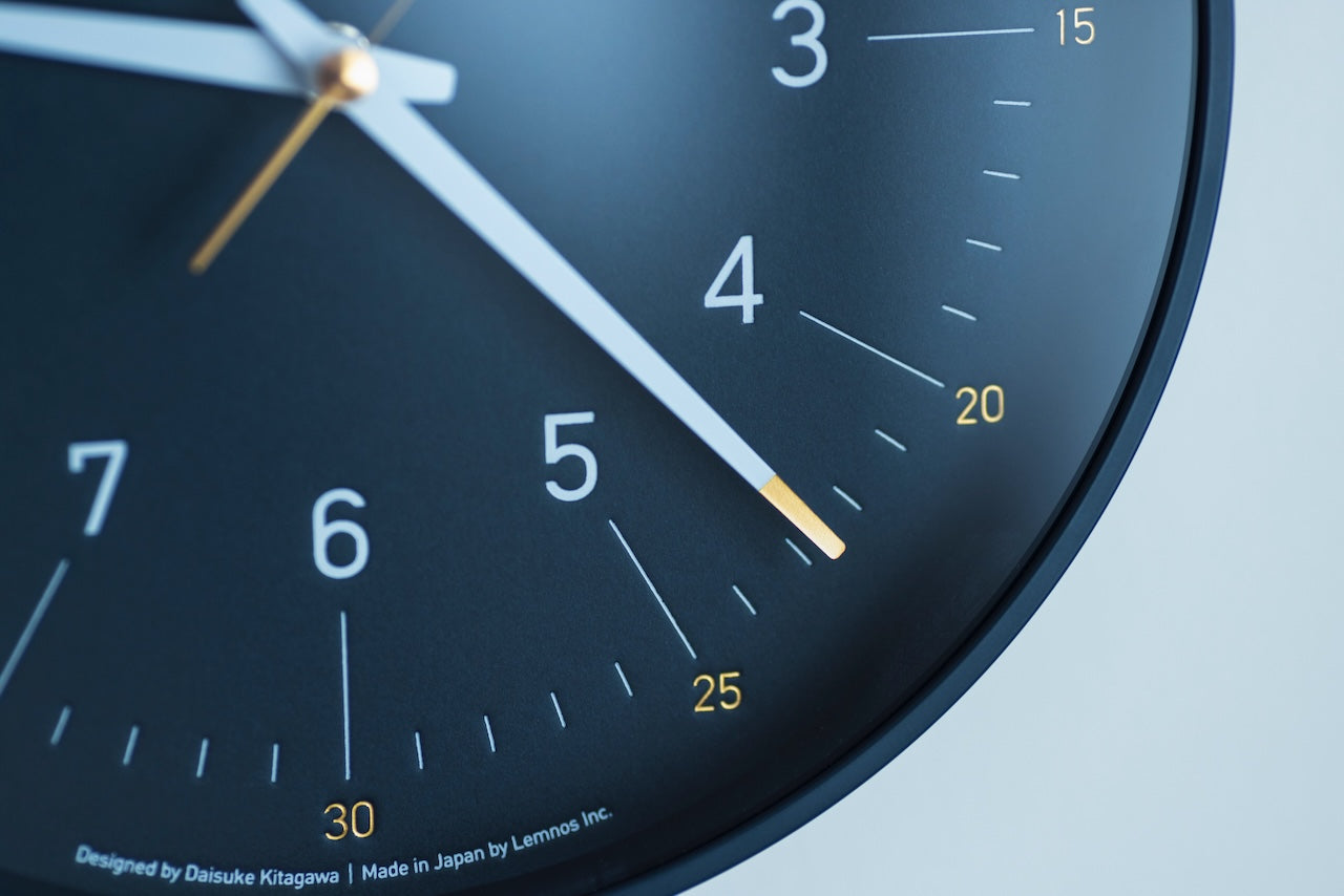 Lemnos essent Japanese Designer Wall Clock - Navy