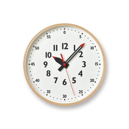 Lemnos fun pun Children's Learning Small Wall Clock - Natural