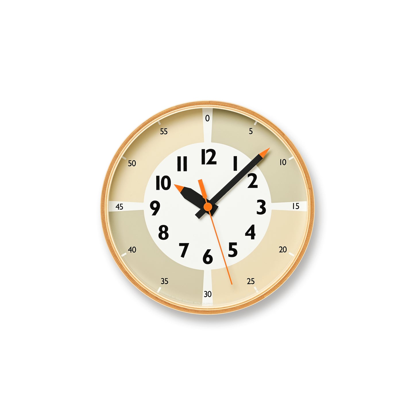 Lemnos fun pun Children's Learning Wall Clock Colour Edition - Beige