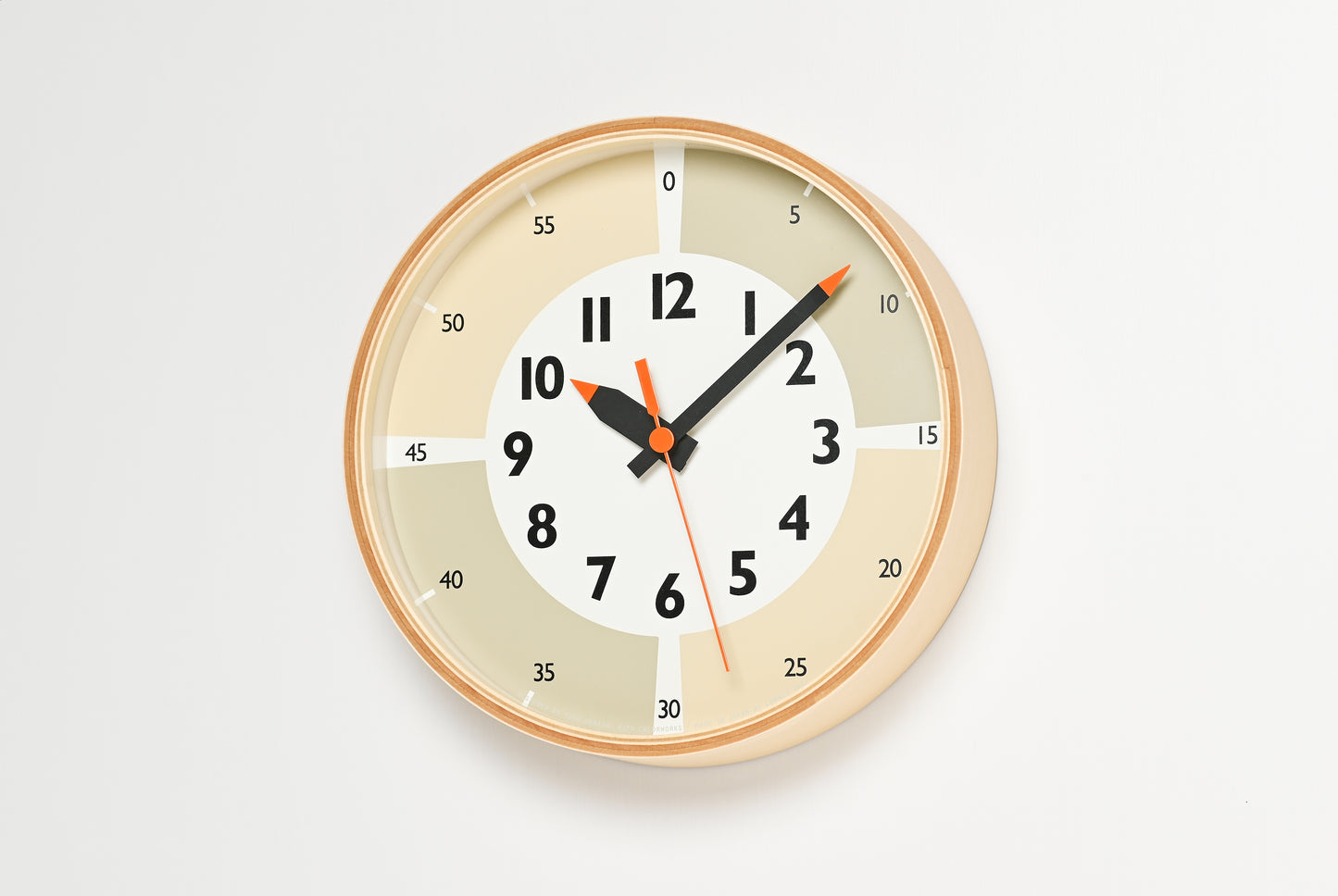 Lemnos fun pun Children's Learning Wall Clock Colour Edition - Beige