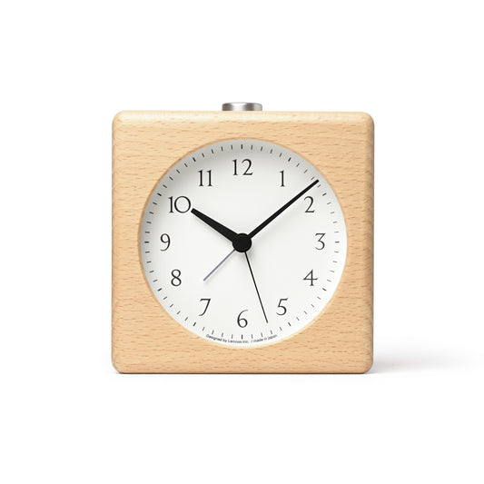 Lemnos kanon Japanese Designer Alarm Clock - Natural