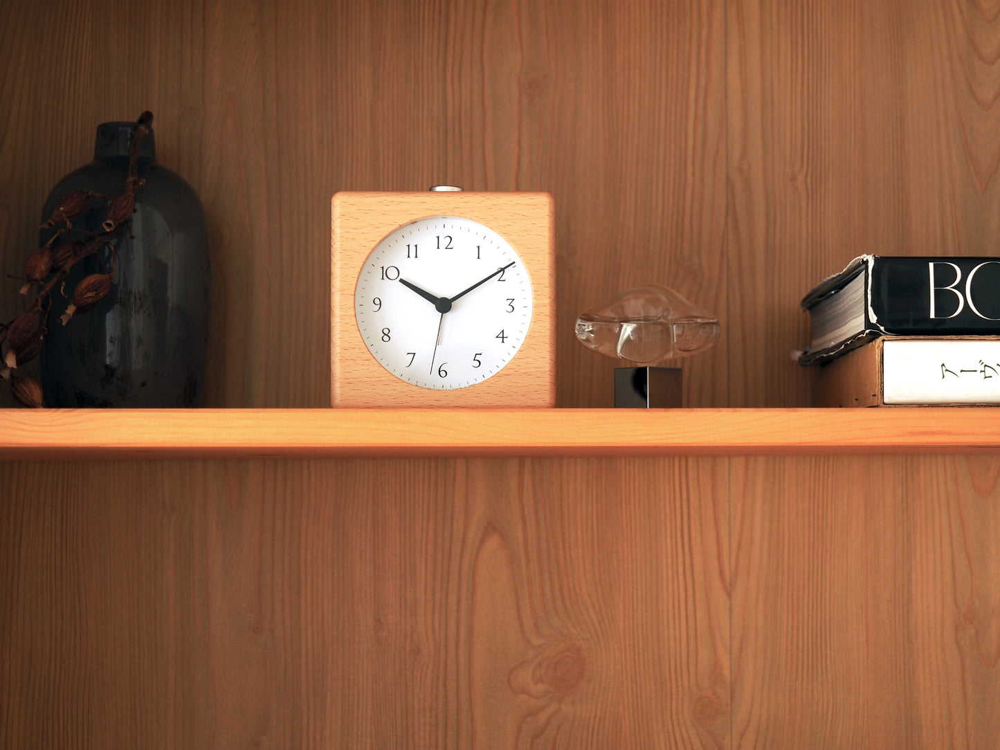 Lemnos kanon Japanese Designer Alarm Clock - Natural