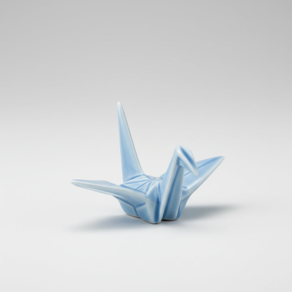 Origami Crane Chopstick Rest / Light Blue