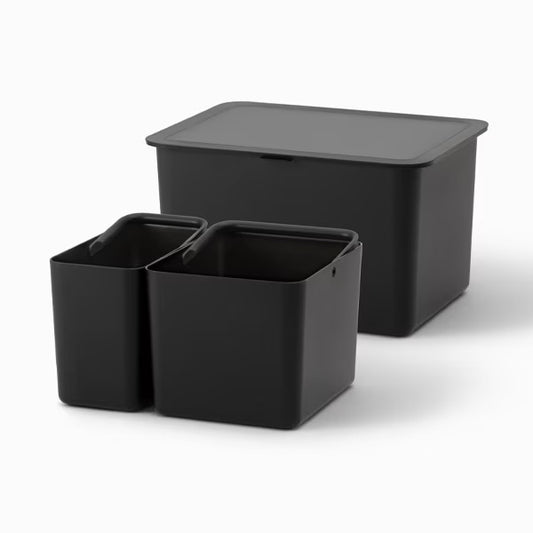 Like-it Kitchen Storage Container 16L with Inner Box - Black