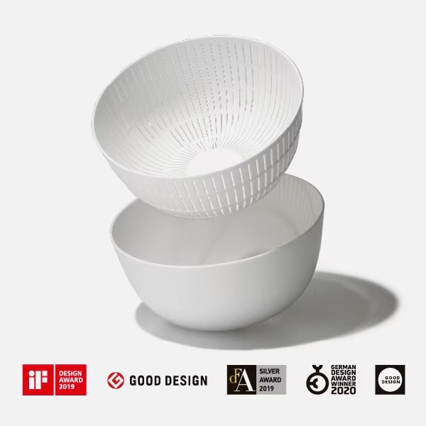 Like-it Rice Washing Bowl & Colander 6-Piece Set - Grey