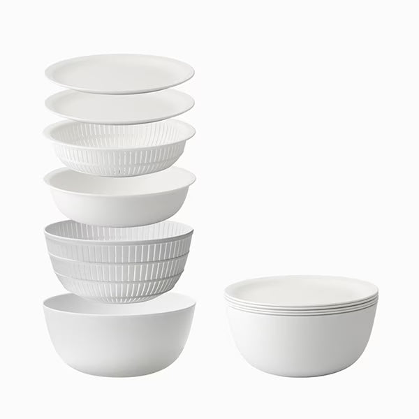 Like-it Rice Washing Bowl & Colander 6-Piece Set - Grey