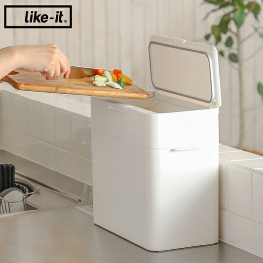 Like-it Seals Odour-Control Kitchen Waste Bin 9.5L - White
