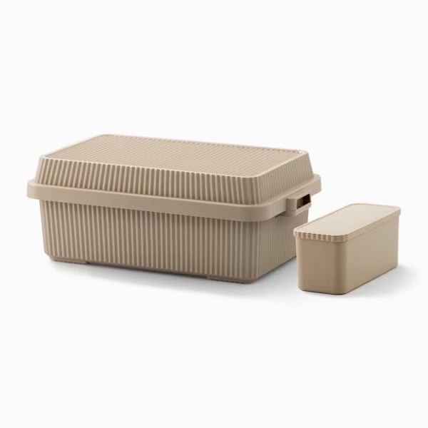 Like-it Stack-up Storage Container 53L with Inner Storage Boxes - Beige