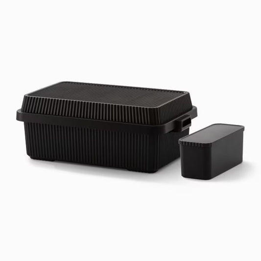 Like-it Stack-up Storage Container 53L with Inner Storage Boxes - Black