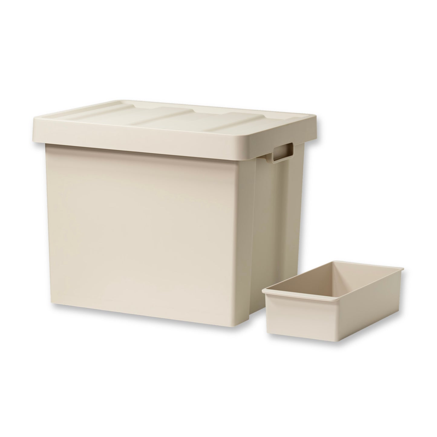 Like-it Store-Up Deep Storage Container 35L with Tray - Beige