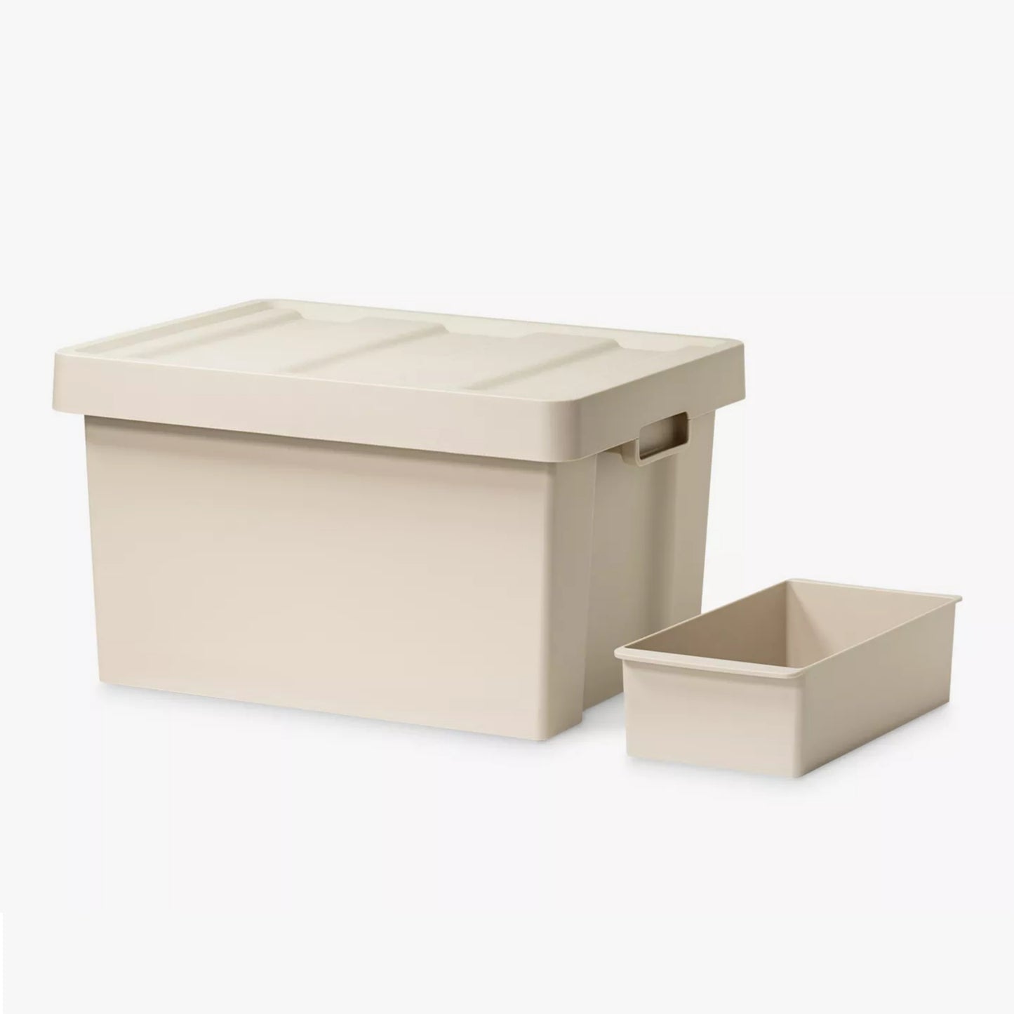 Like-it Store-Up Shallow Storage Container 24L with Tray - Beige