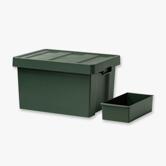 Like-it Store-Up Shallow Storage Container 24L with Tray - Green