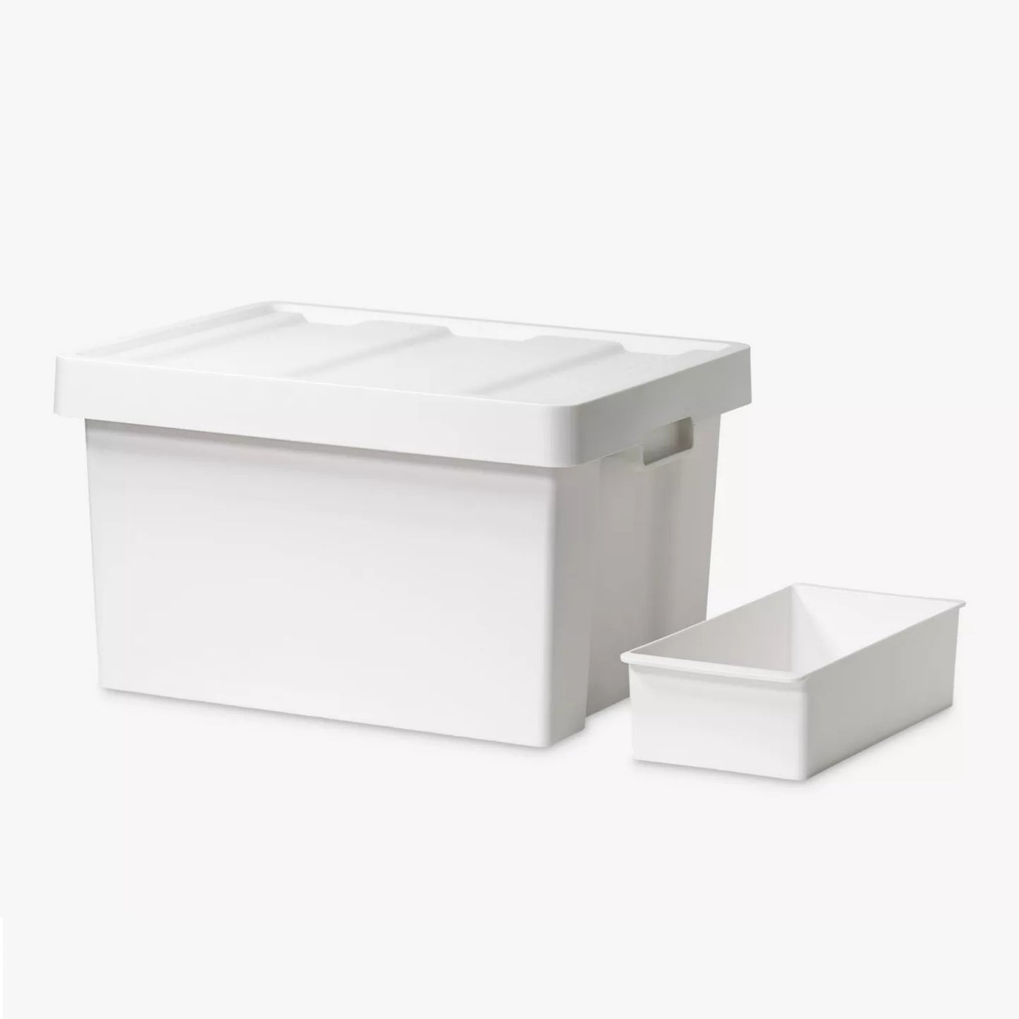Like-it Store-Up Shallow Storage Container 24L with Tray - White