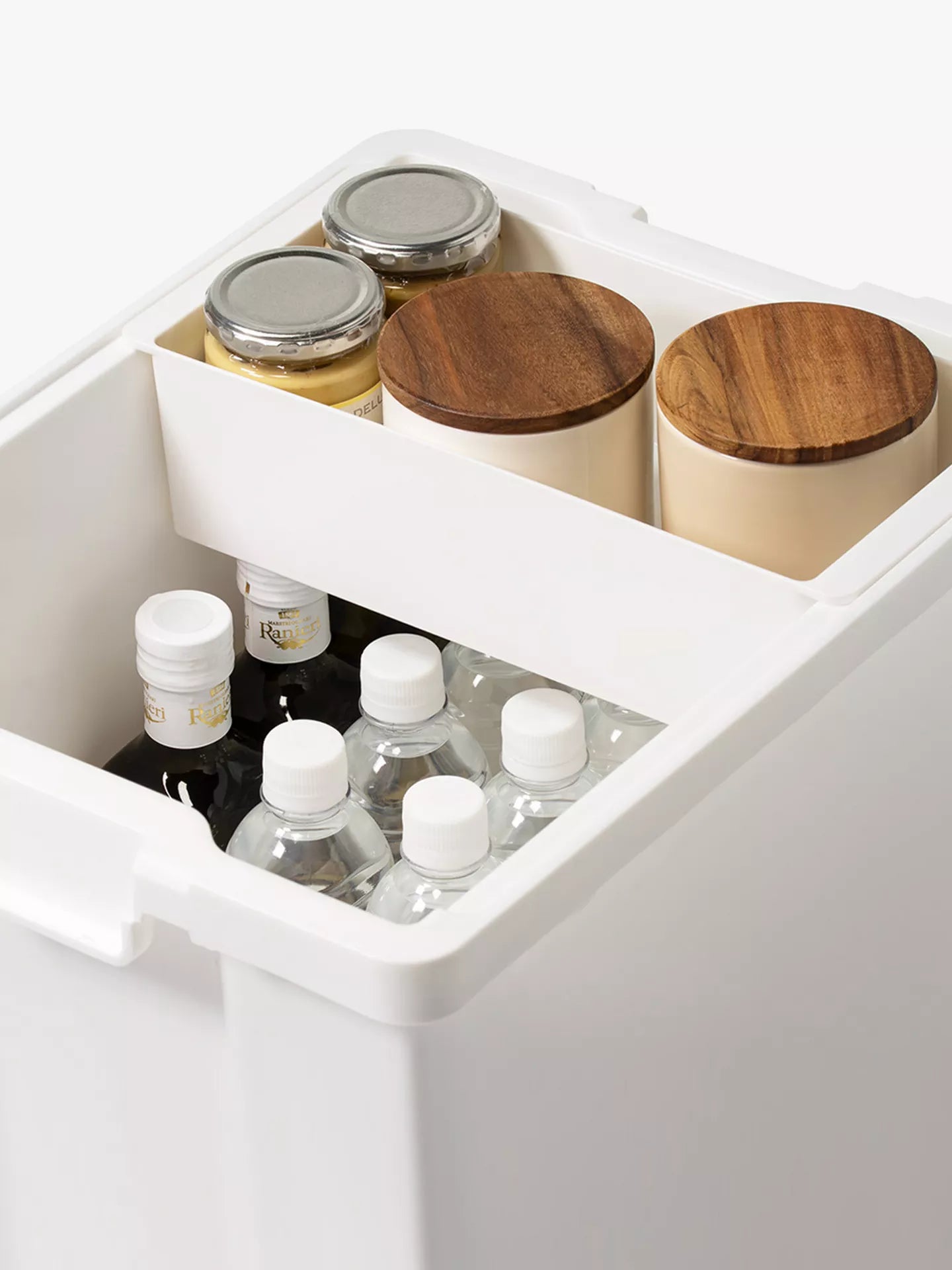 Like-it Store-Up Shallow Storage Container 24L with Tray - Beige