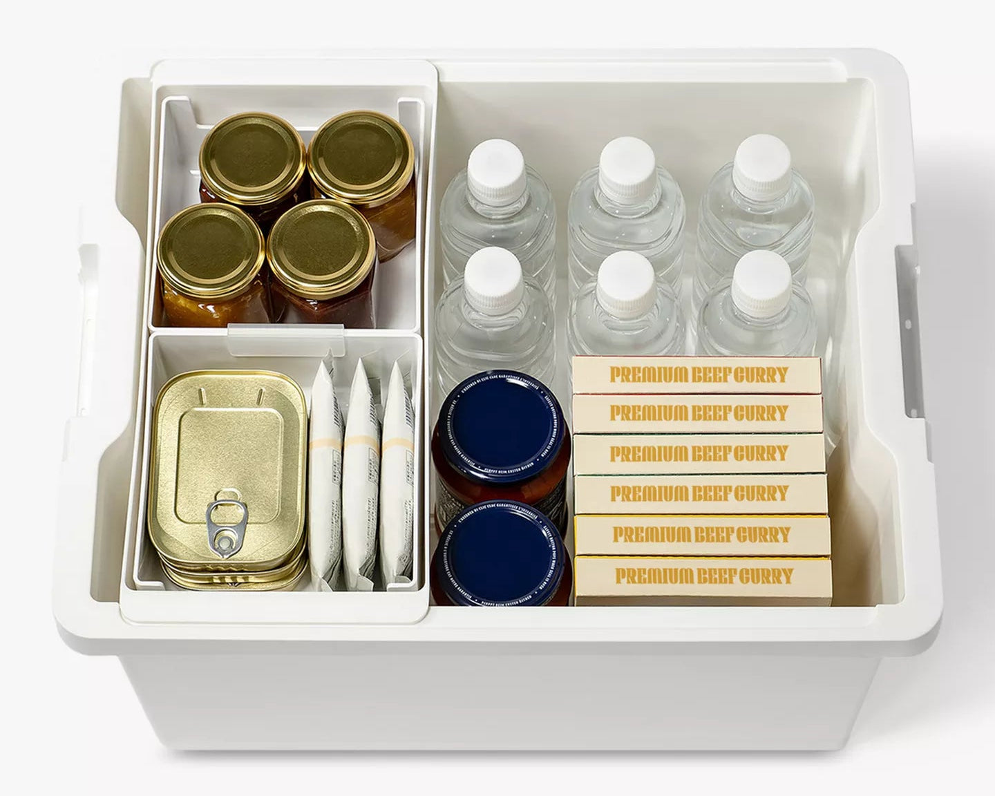 Like-it Store-Up Shallow Storage Container 24L with Tray - Beige