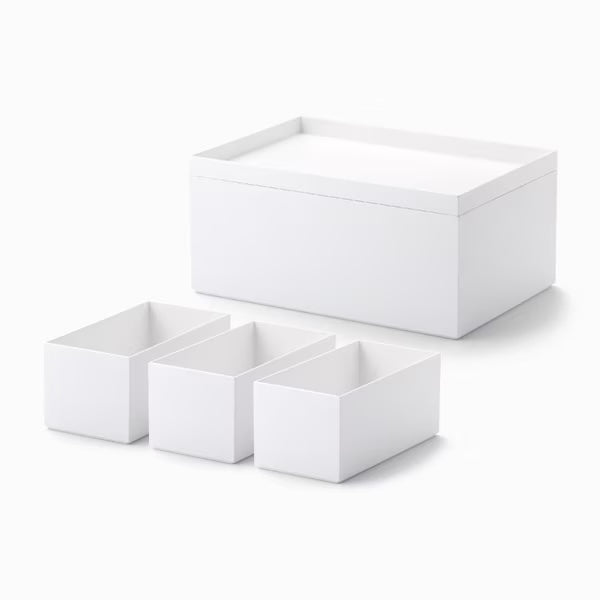 Like-it Tidy-Up Nesting Deep Storage Box Set of 4 - White