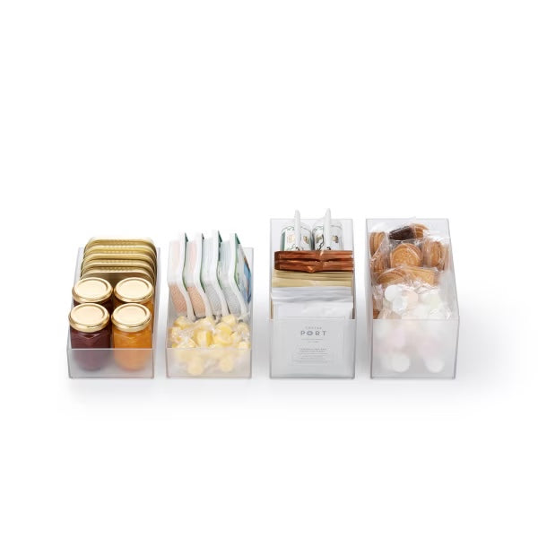 Like-it Tidy-Up Nesting Shallow Storage Box Set of 4 - Clear