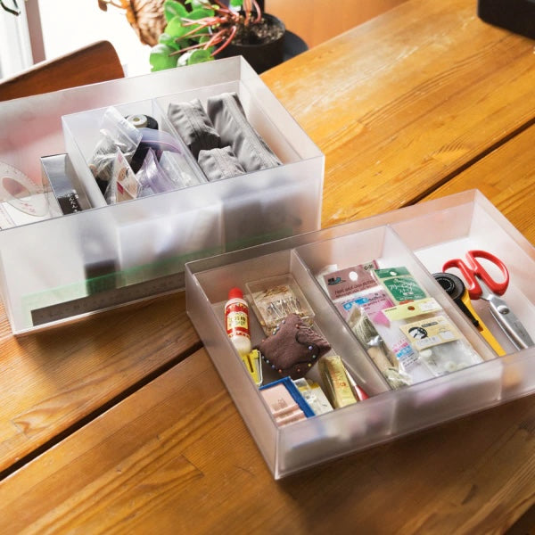 Like-it Tidy-Up Nesting Shallow Storage Box Set of 4 - Clear