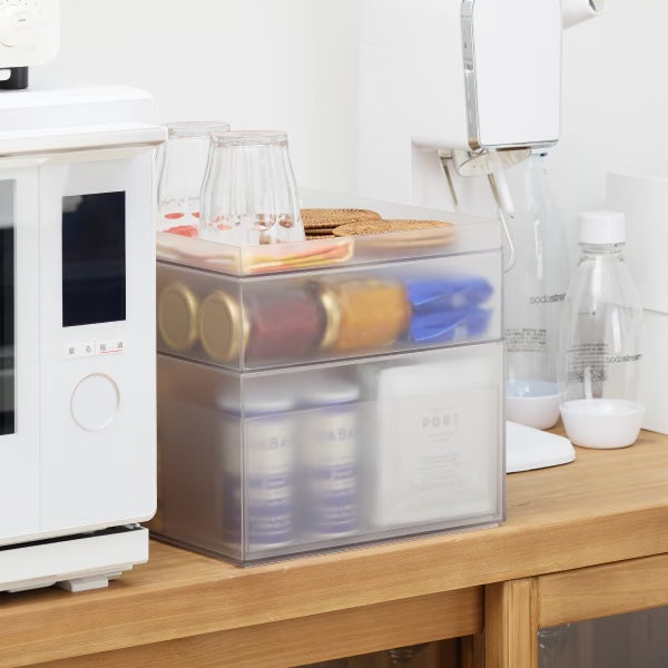 Like-it Tidy-Up Nesting Shallow Storage Box Set of 4 - Clear