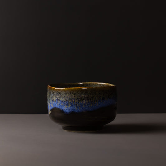 Matcha Tea Bowl Blue Drip 400ml